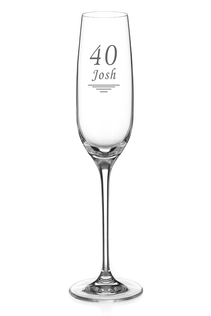 Engraved 40th Birthday Champagne Glass | Gift Boxed