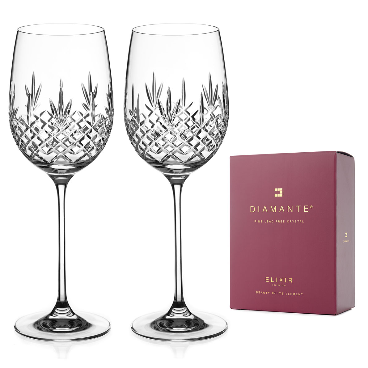 Buckingham Lead-Free Crystal Large Wine Glasses, Set of 2