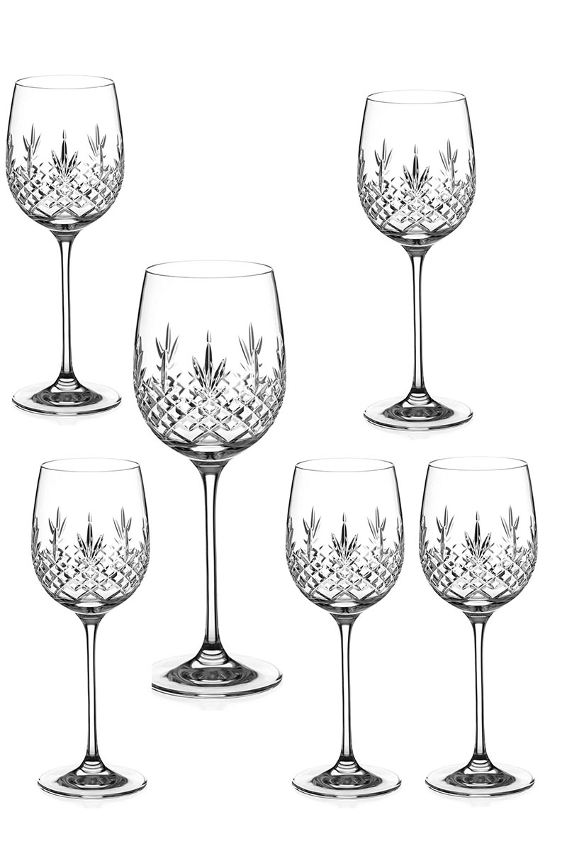 Buckingham Crystal Wine Glasses, Set of 6