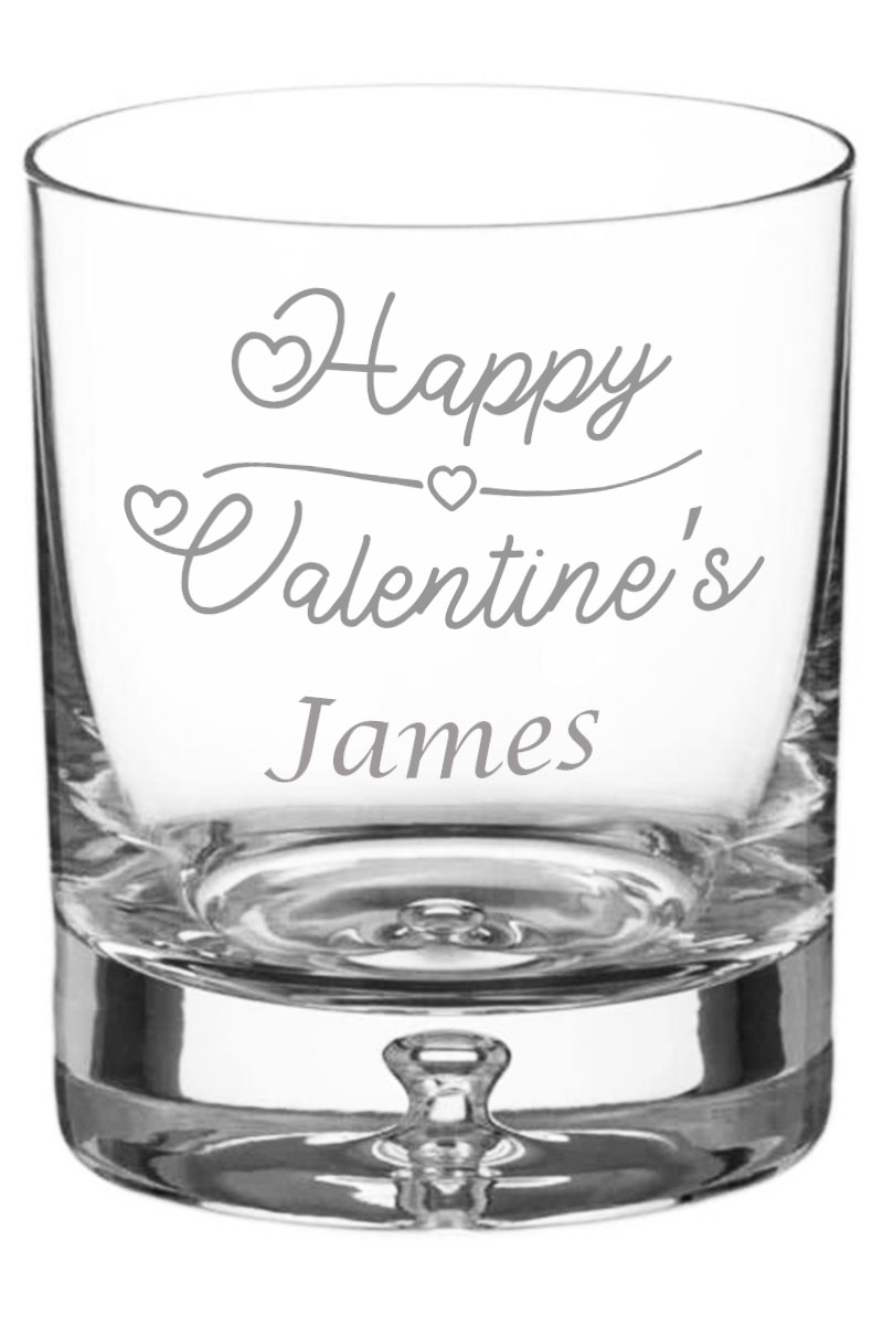 Engraved Valentine's Day Whisky Glass Gift