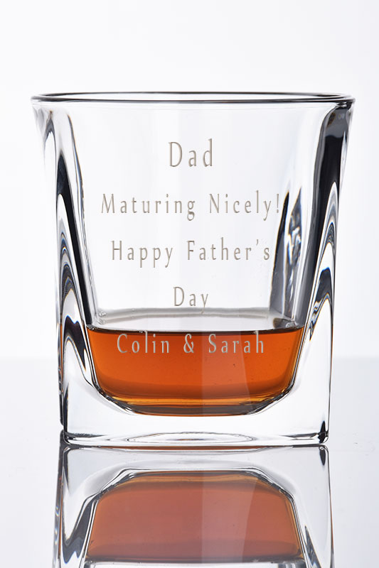 Personalised Crystal Whisky Glass, Kathrene Design with Engraved Inscription