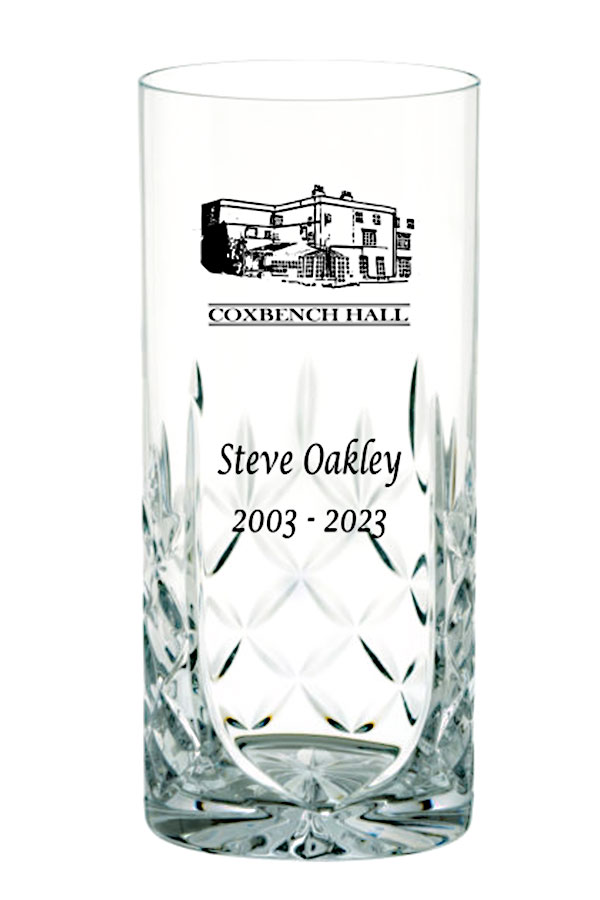 Engraved Crystal Highball Tumbler Glass | Satin Boxed Gift