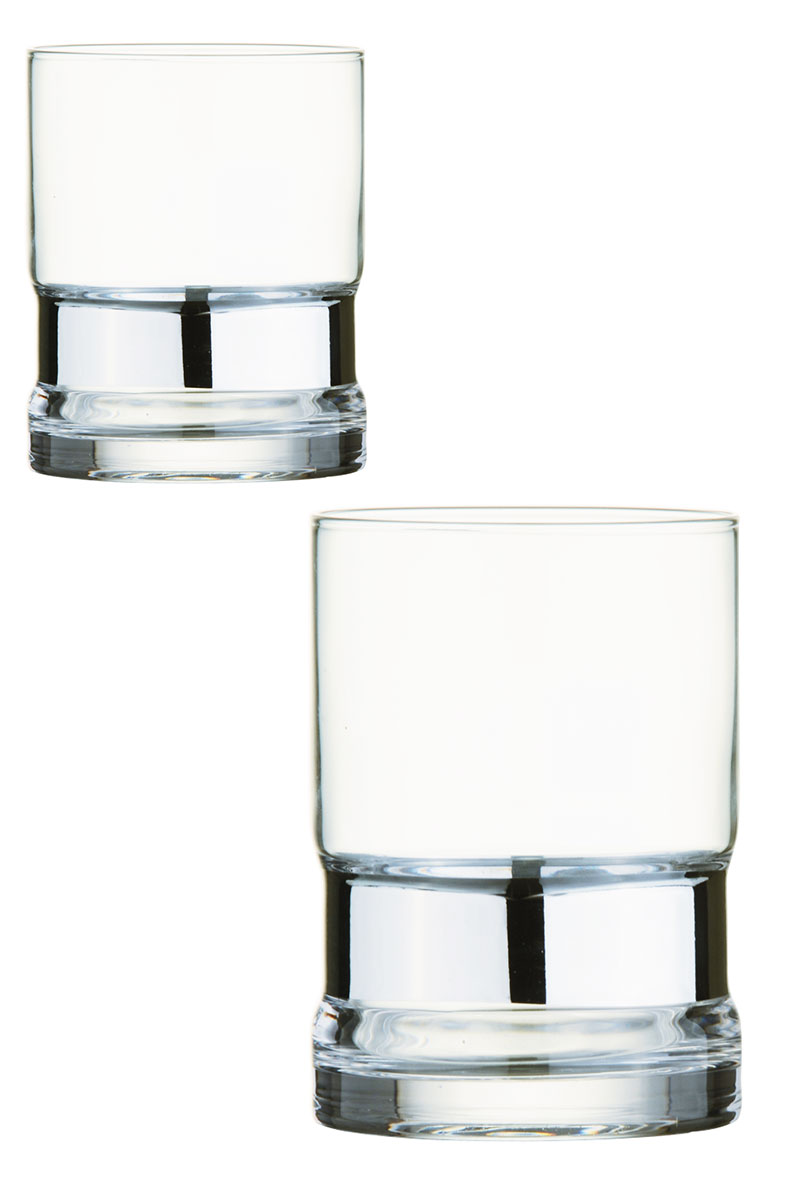 SoHo DOF Tumblers Silver, Set of 2, Anton Studio Designs Gift Boxed