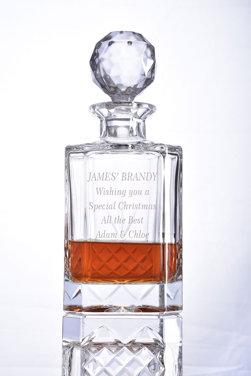 Personalised Brandy Decanter, Buckingham Crystal | Presentation Boxed Gift