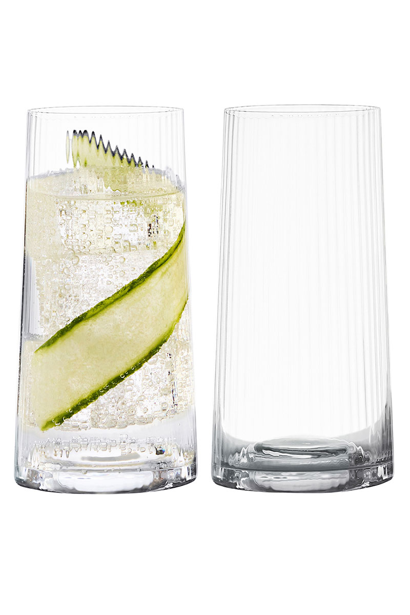 Set of 2 Empire Hiball Tumbler Glasses Clear | Gift Boxed