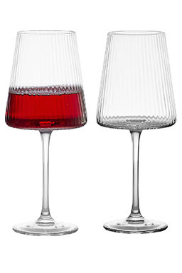 Set of 2 Empire Wine Glasses Clear | Gift Boxed