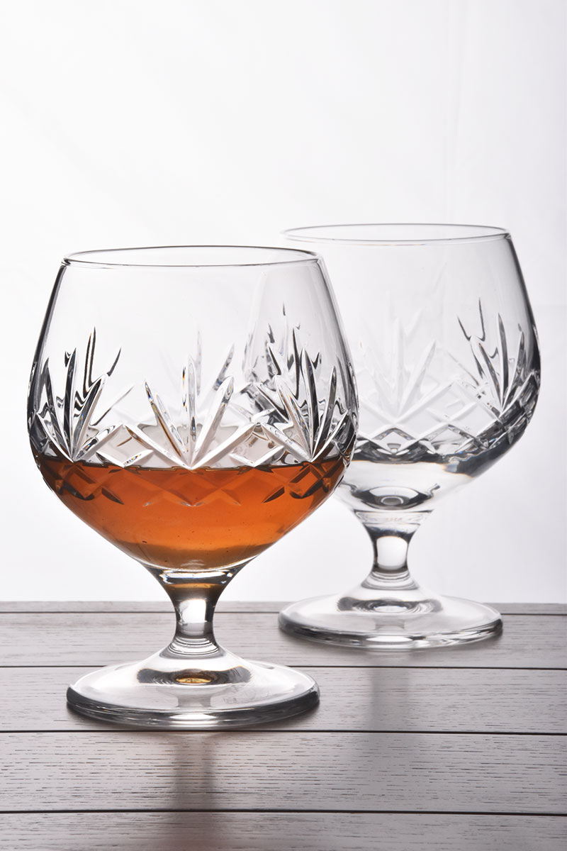 Pair of Siena Brandy Glasses | 24% Lead Crystal Gift