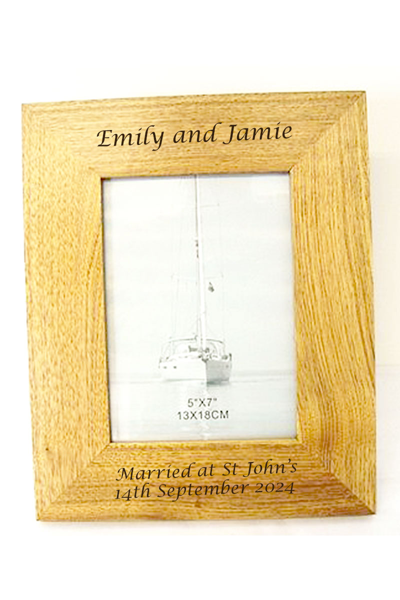Personalised Oak Photo Frame | 5x7" 