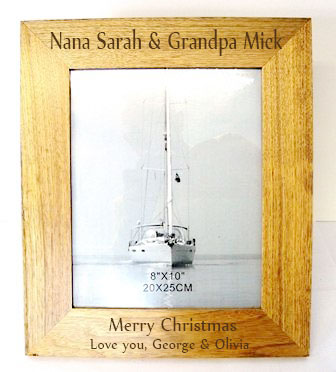 Personalised Oak Photo Frame | 10x8" 